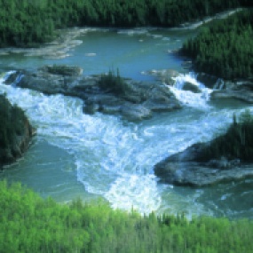 Water links us to our neighbour in a way more profound and complex than any other. – John Thorson, Judge and scholar Whitemud Falls on the Nelson River in northern Manitoba.